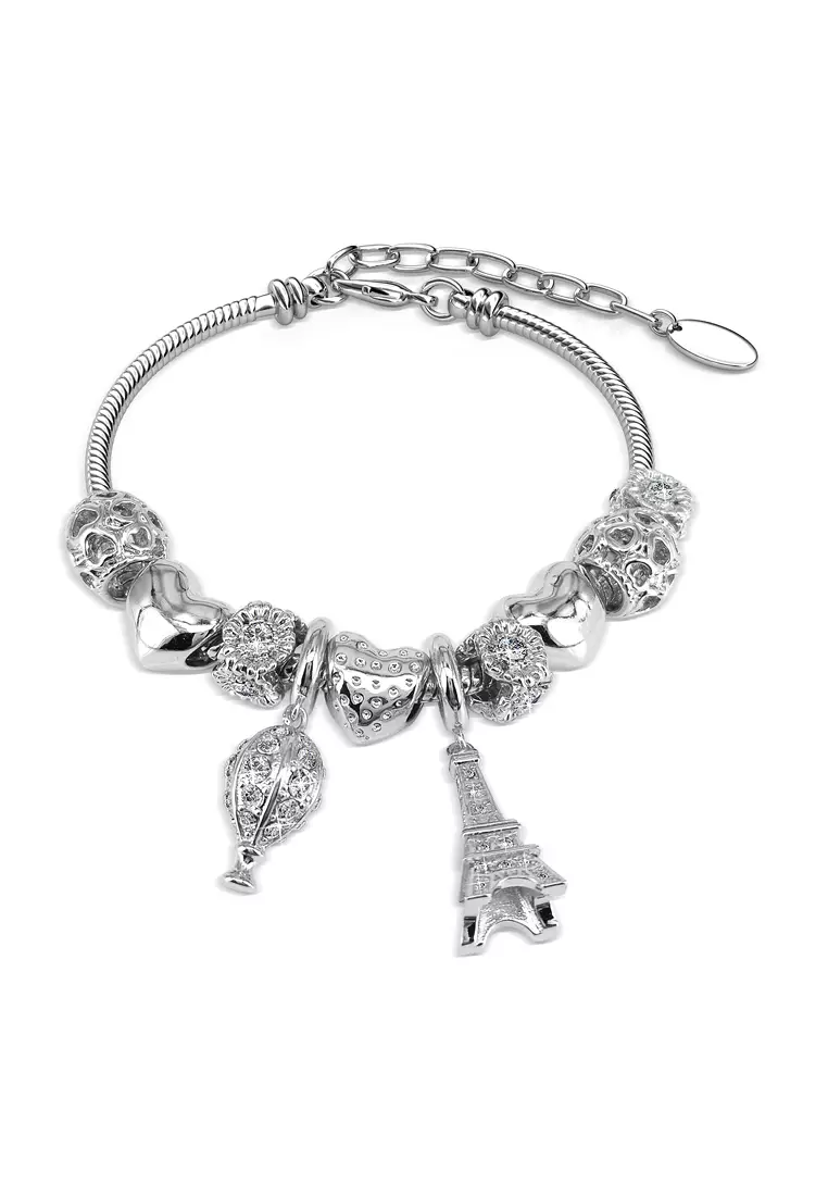 Gold and clearance silver charm bracelet