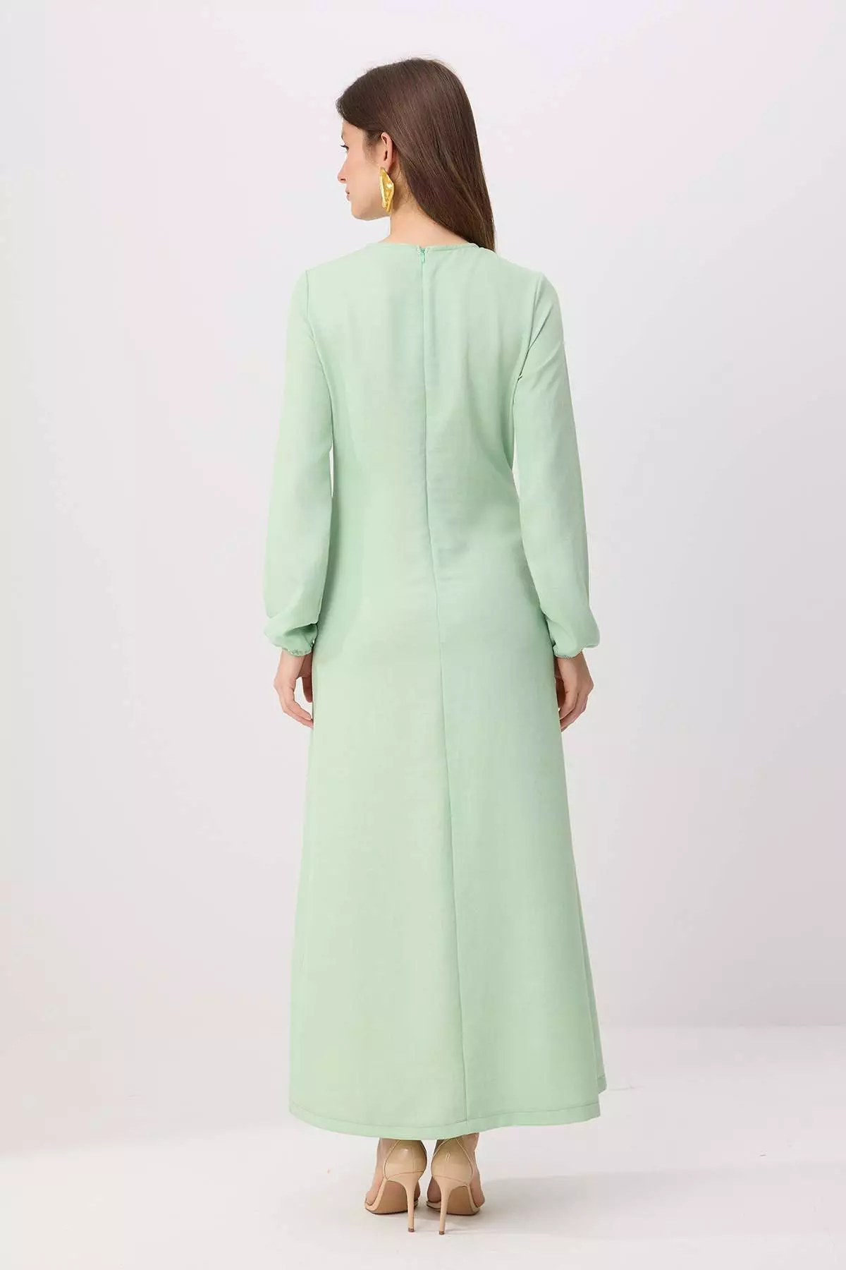 Mint Linen Look Woven Dress Tctss25Eb00129