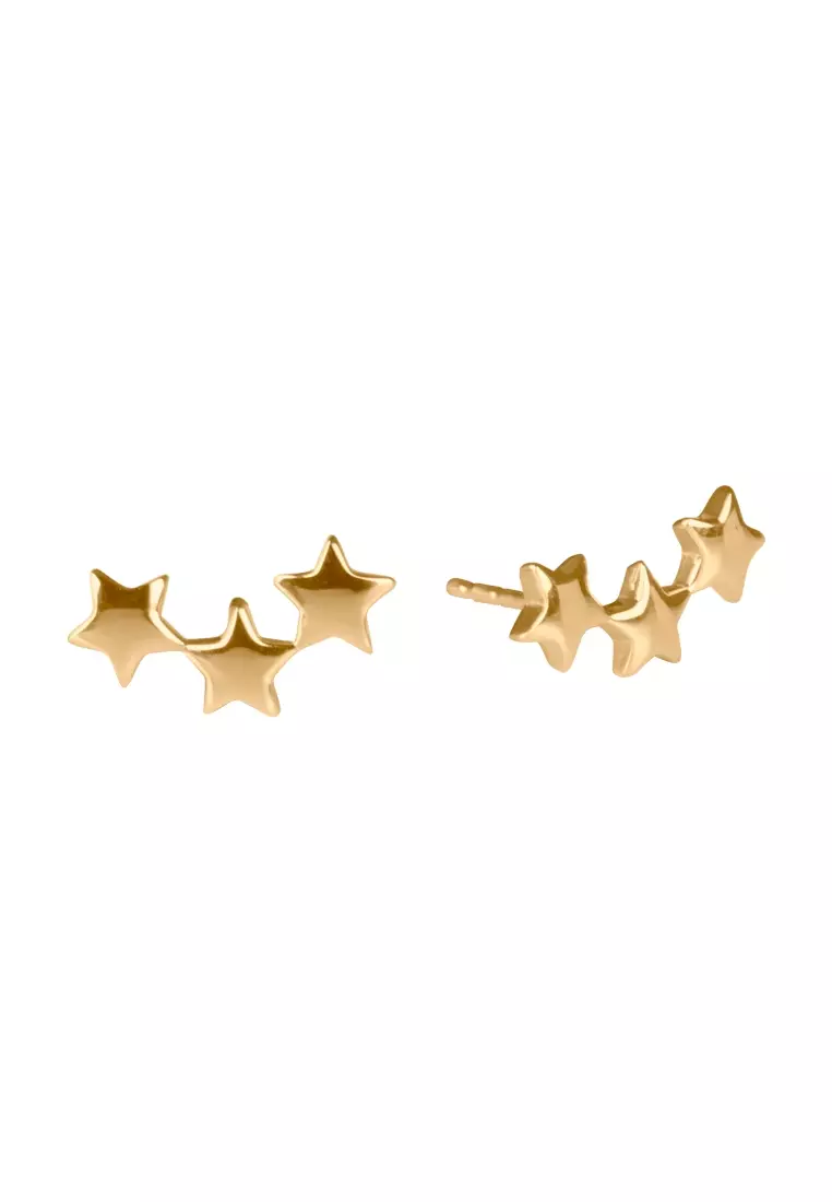  Star Cluster Studs 14k Gold