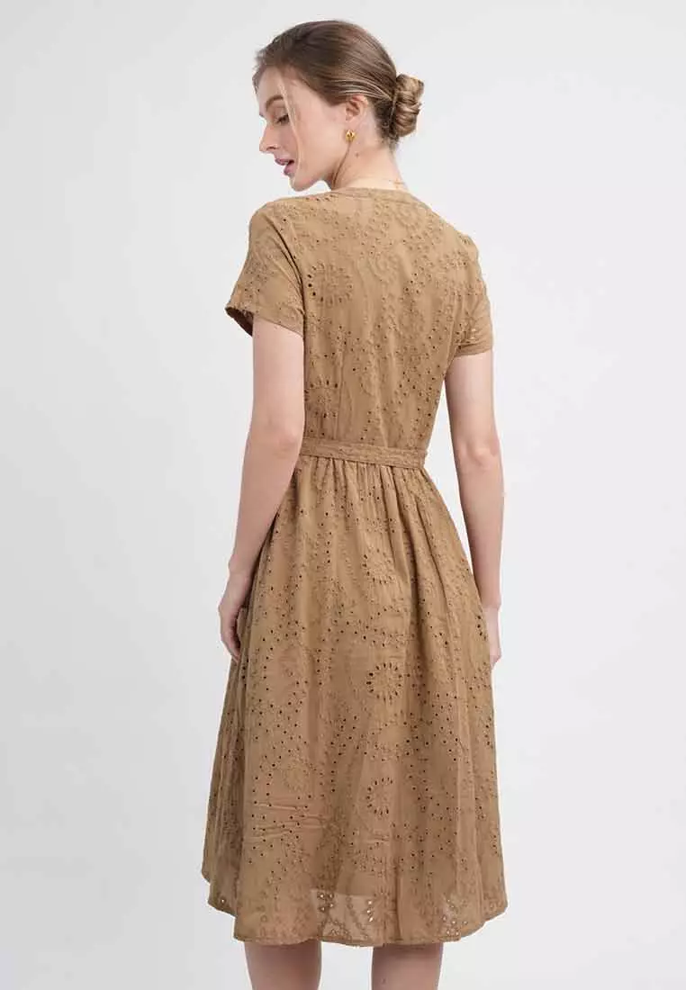 Lila Eyelet Shirt Dress