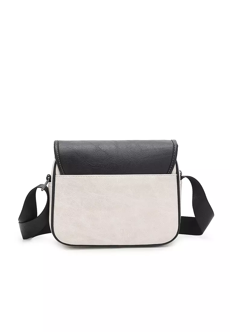 Men's Sling Bag / Crossbody Bag (Tas Selempang Pria) - Biru/Putih