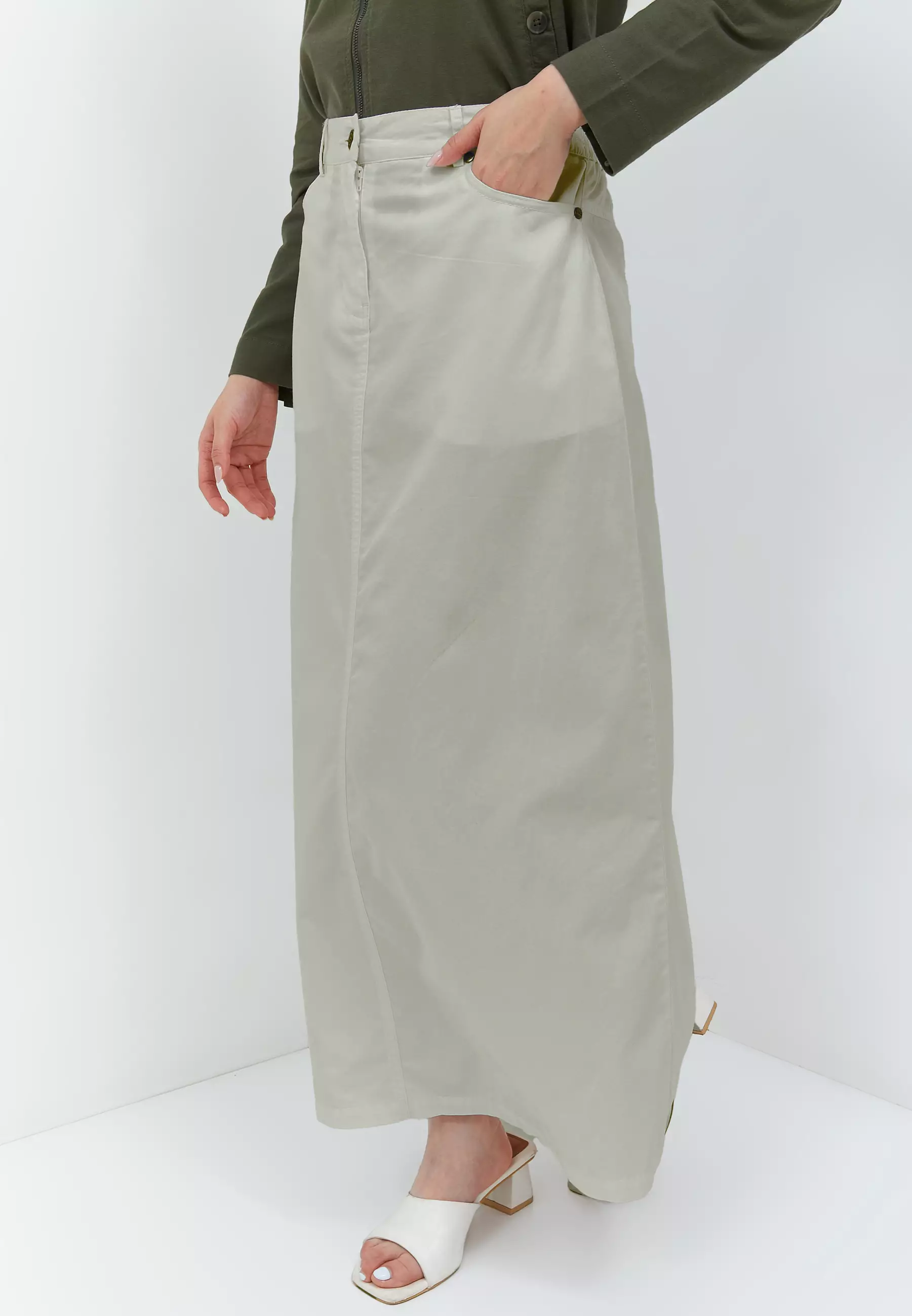 Clarisa Light Grey Skirt (G.21112)