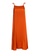ZALORA BASICS orange Satin Tie Midi Dress 39730AAA302FC3GS_4