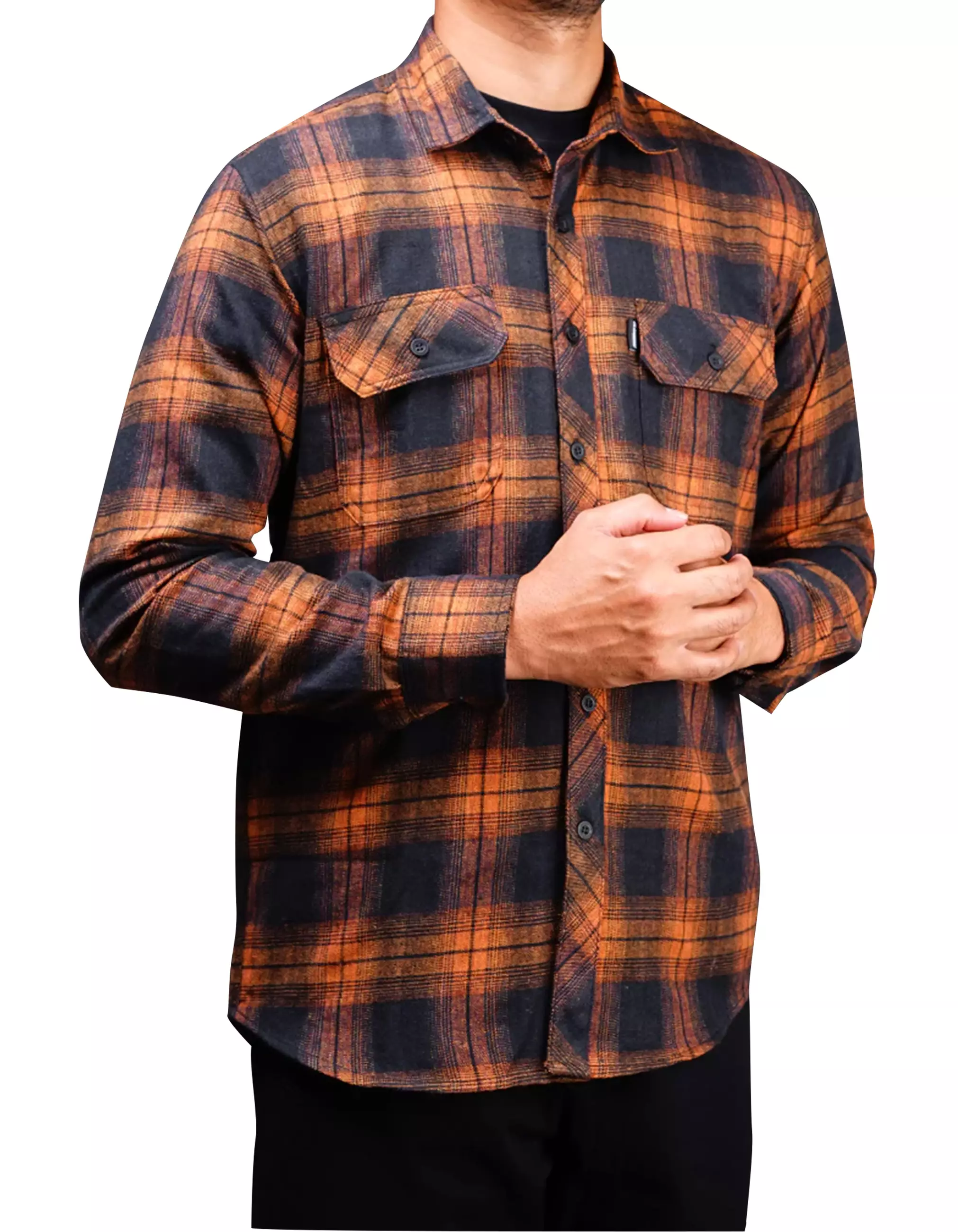 Gloaming Kemeja Flanel Veterano Unisex Panjang Whimsia