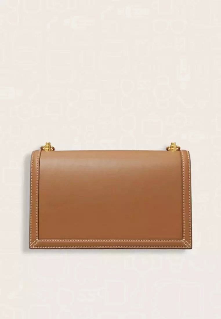 Tory Burch T Monogram Leather Mini Shoulder Bag Moose