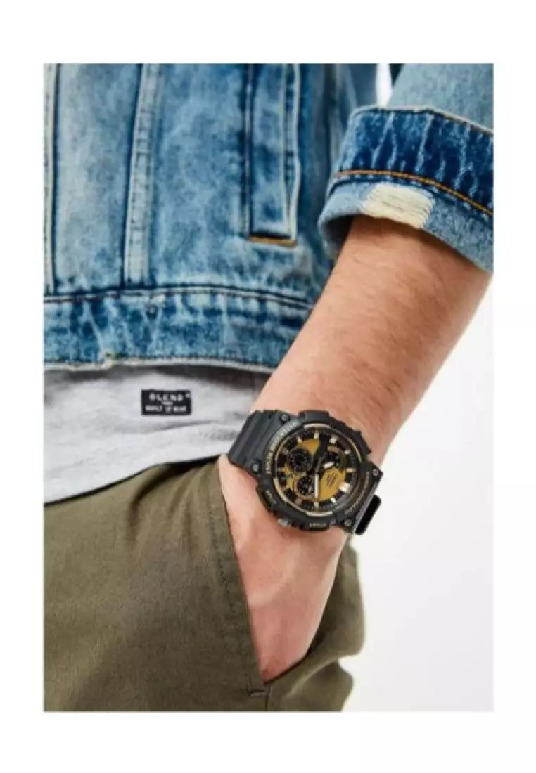 Men's Analog Watch MCW-200H-9AV Black Resin Band Sport Watch