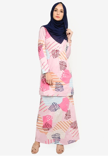 Kurung Moden Exclusive Berpoket from Azka Collection in Pink