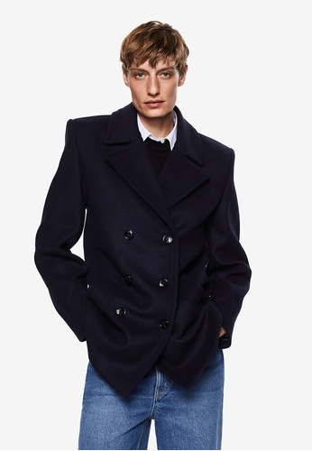 Mango blue Structured Wool Coat 3DC8CAA78AB1BDGS_1