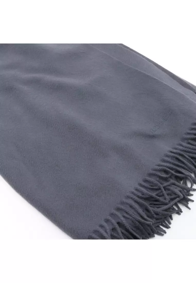 Pre-Loved Hermès large size Stall shawl cashmere gray