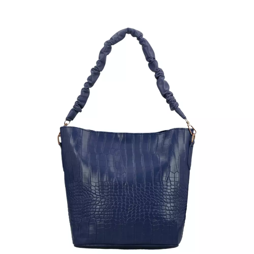 MAYONETTE Eunji Croco Shoulder Bag - Tas Selempang Wanita Terbaru 2021 - Navy