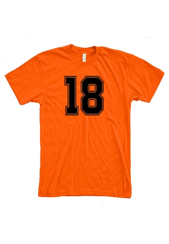 MRL Prints orange Number Shirt 18 T-Shirt Customized Jersey 42DF3AA2A35504GS_1
