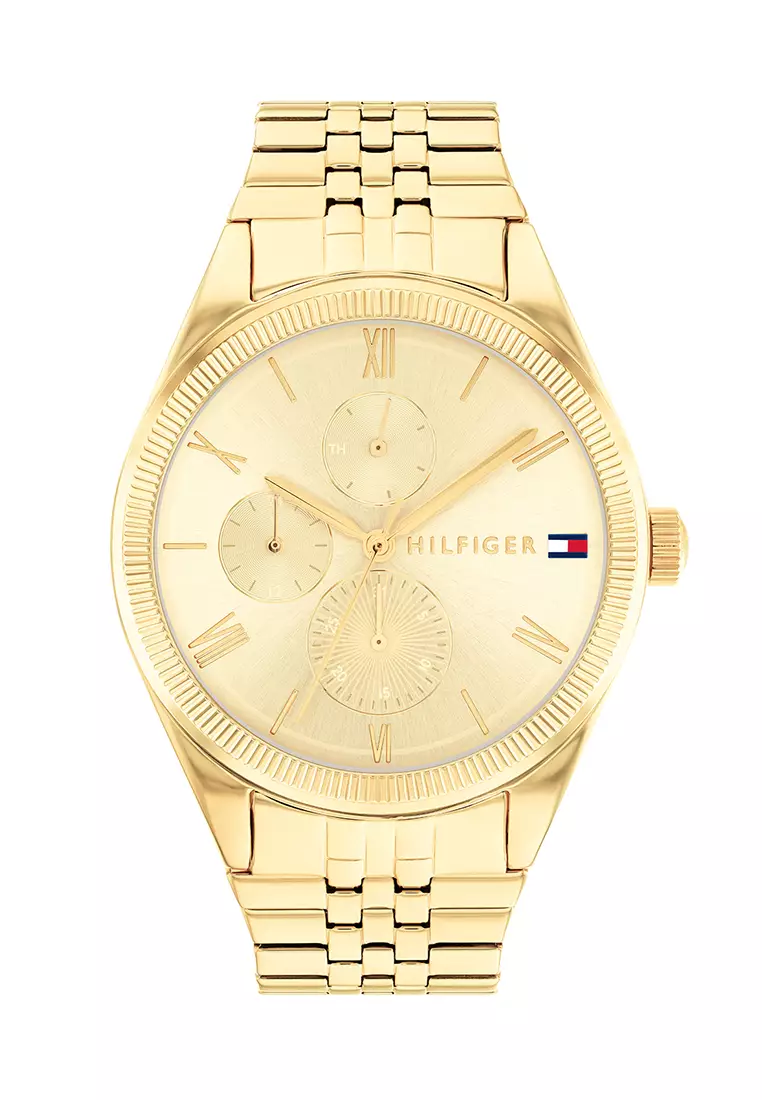 Tommy hilfiger watch best sale women's gold