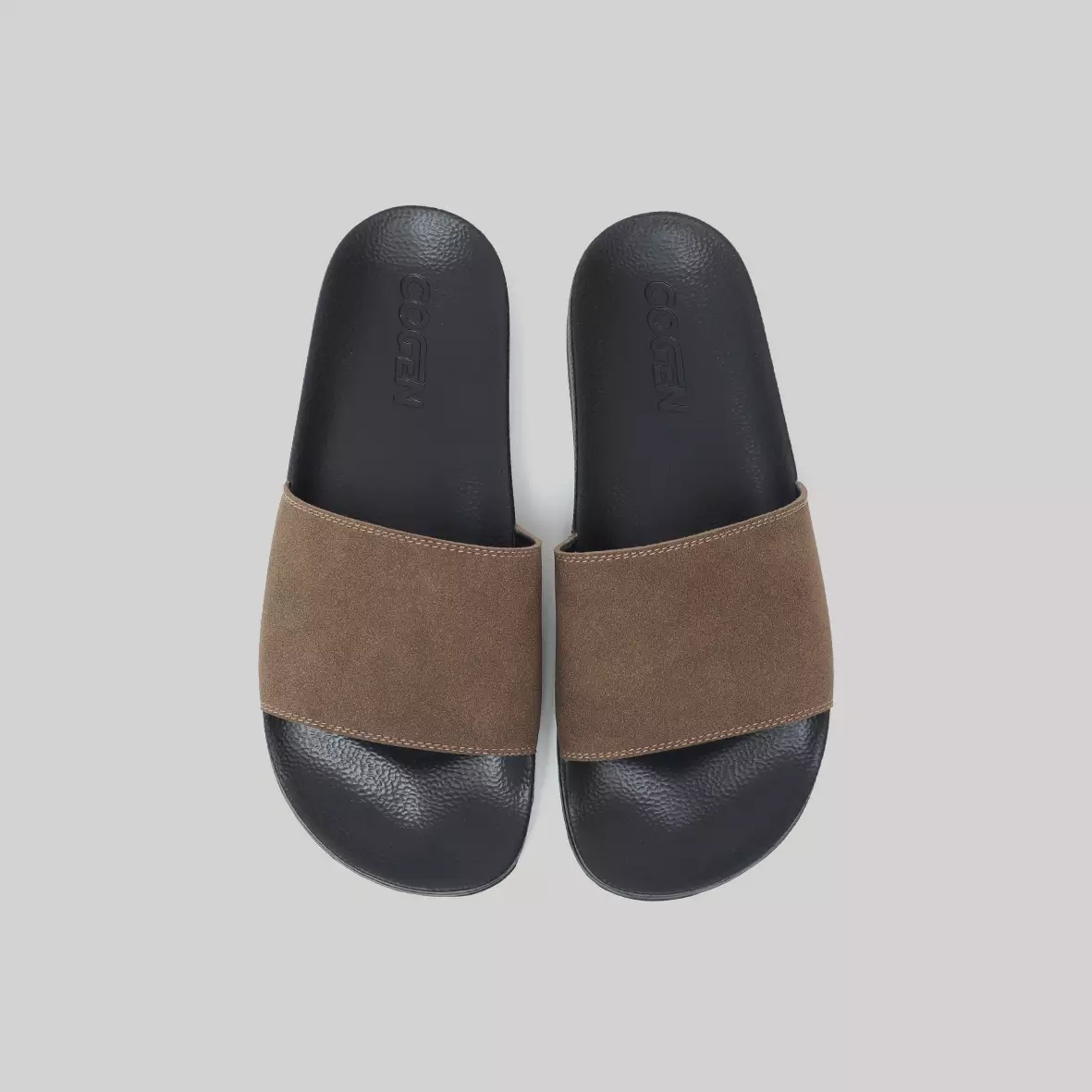 Marhadi Sendal Selop Cogen Sandal Slide Pria Nyaman Suede - Finest Olive