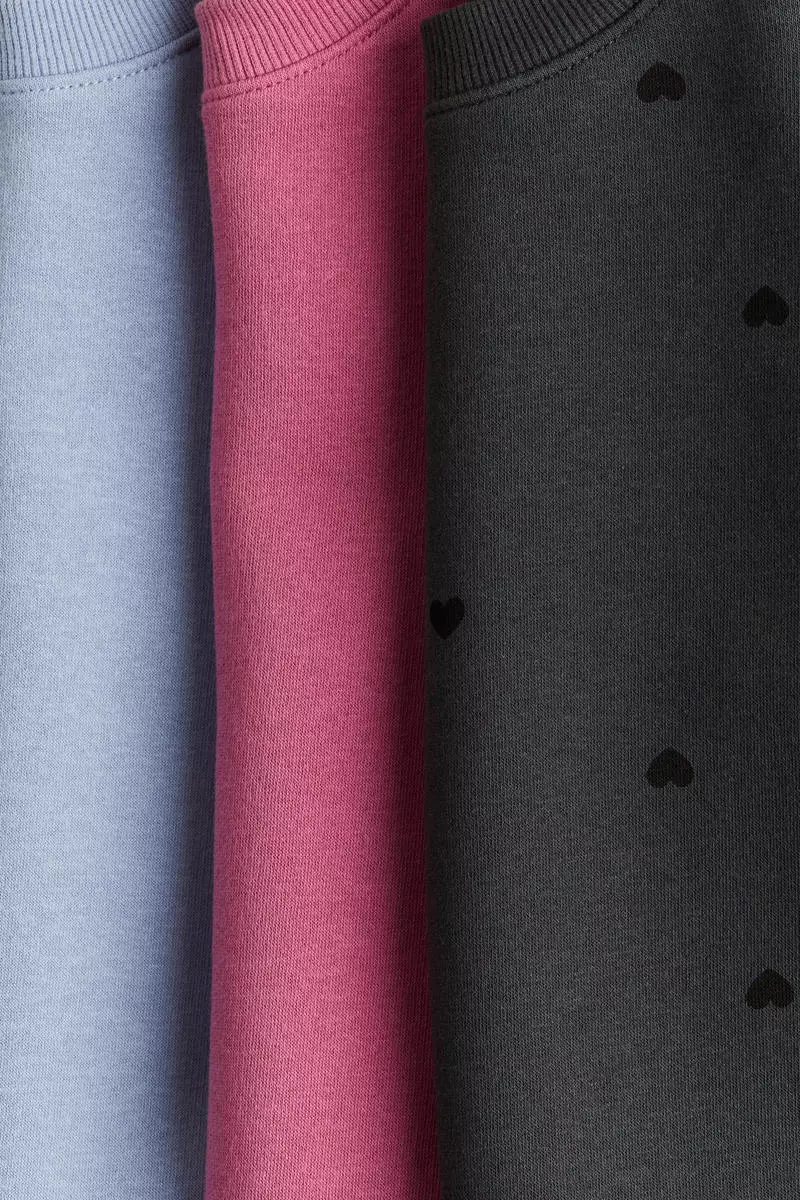 3-pack brushed-inside sweatshirts