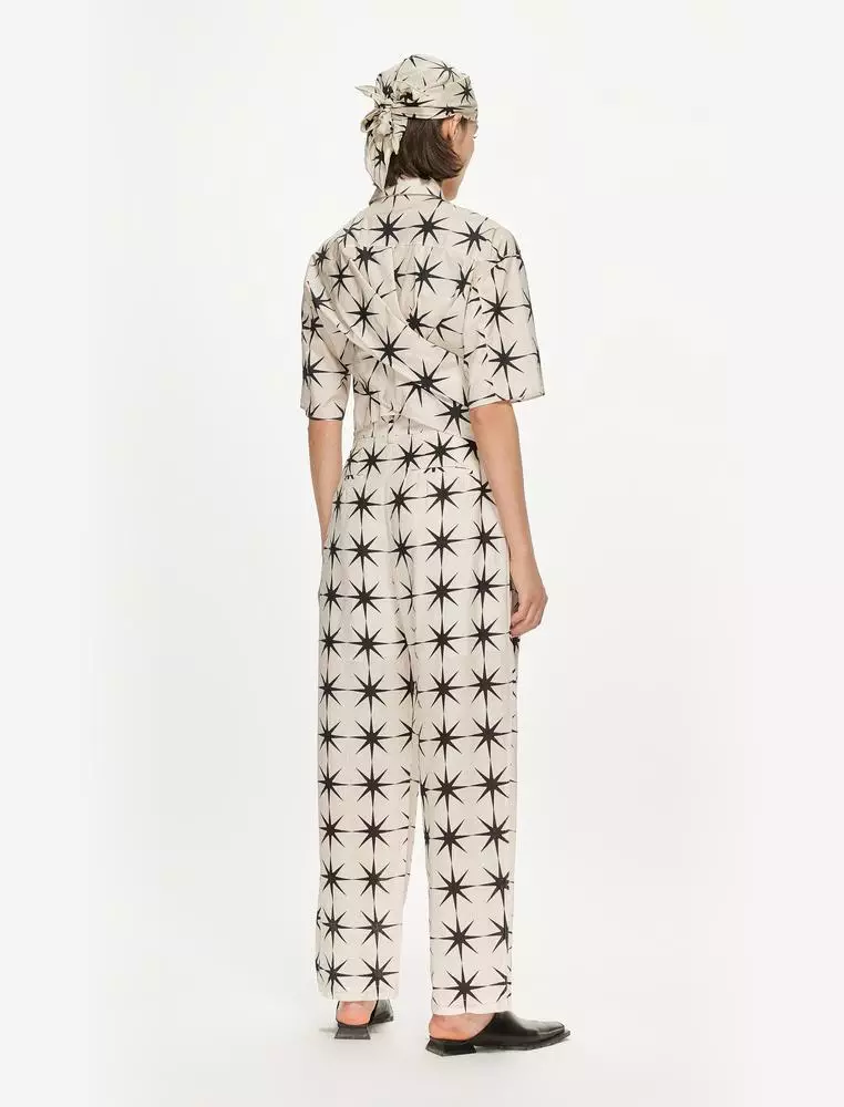 Loose Star Pattern Everyday Casual Short Sleeve Shirt