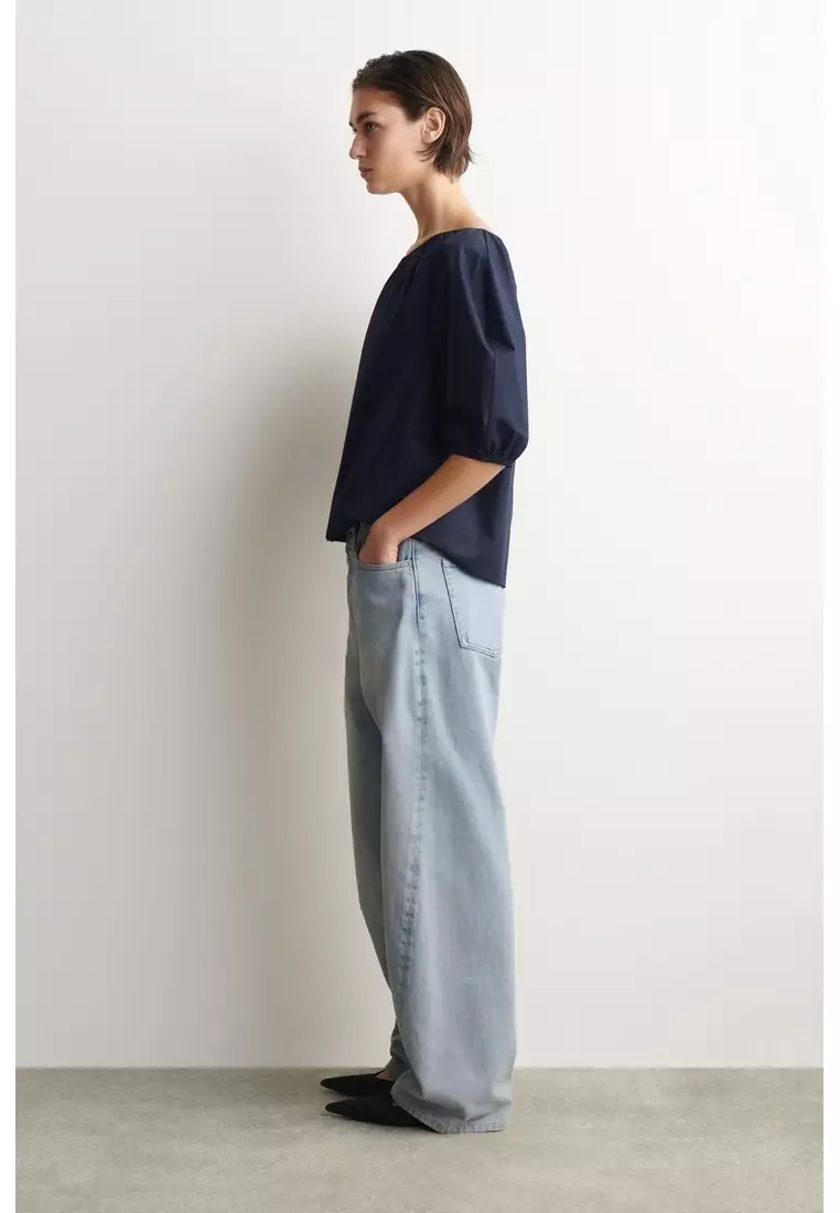 Buy Cos GATHERED PUFF-SLEEVE BLOUSE 2026 Online | ZALORA