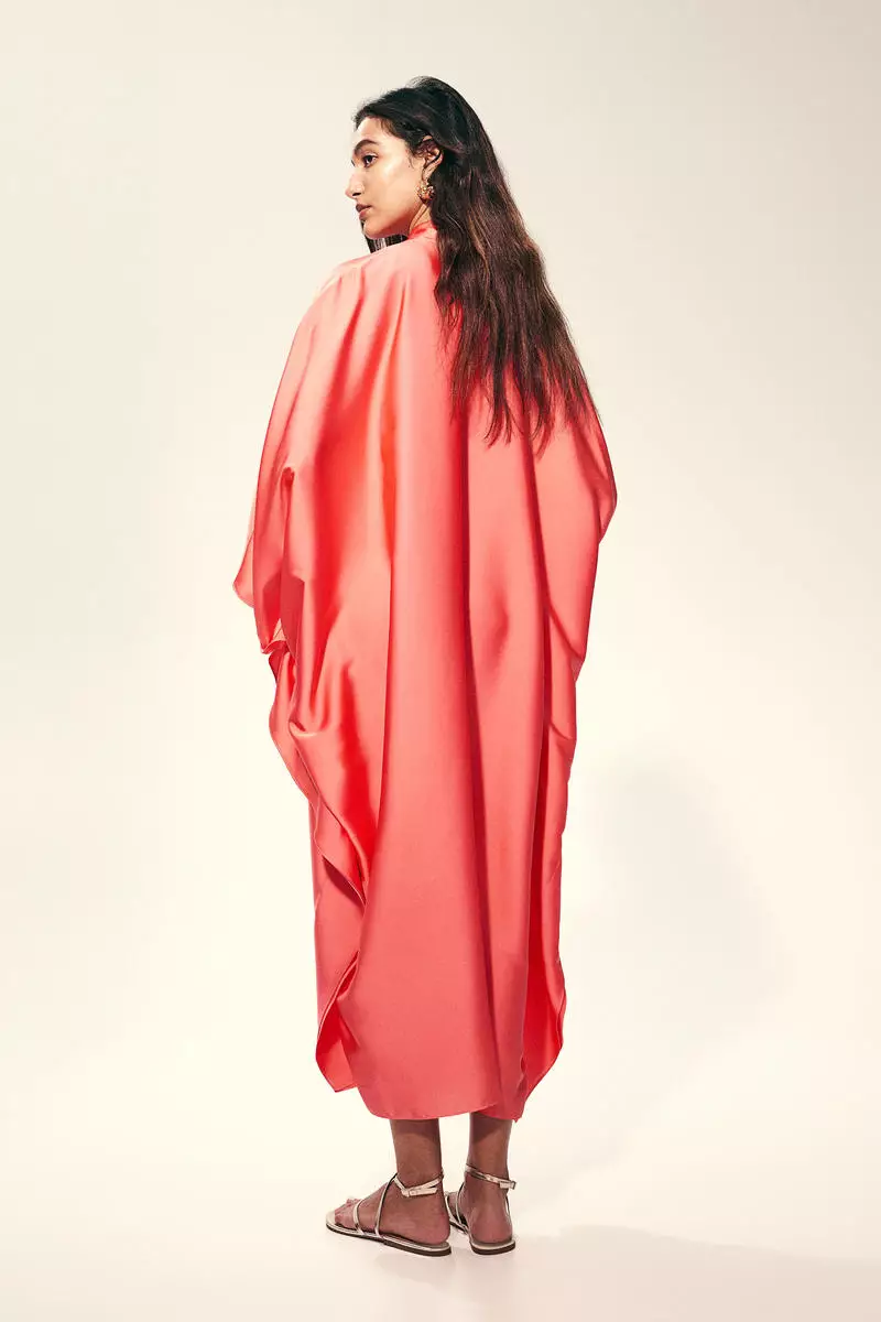 Satin kaftan dress
