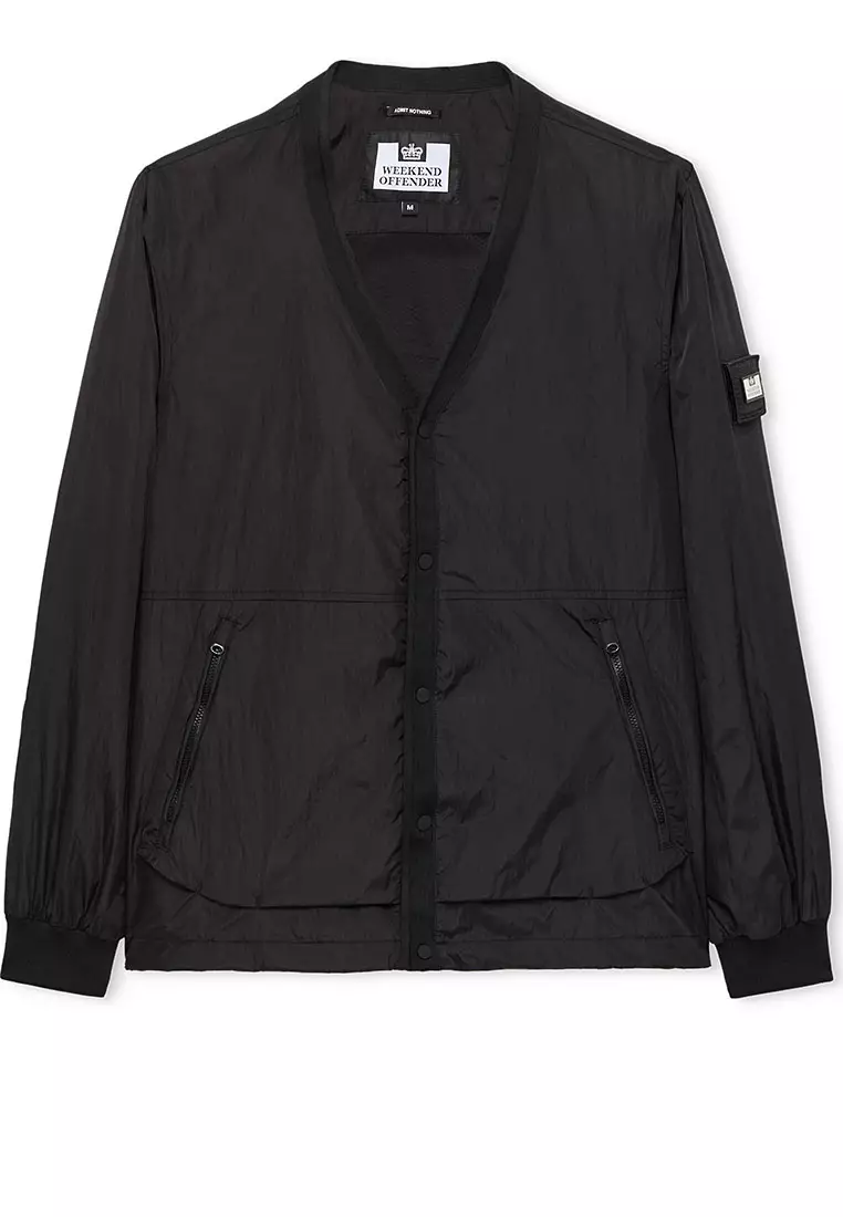 MENS BLACK RONSON PARACHUTE CARDIGAN