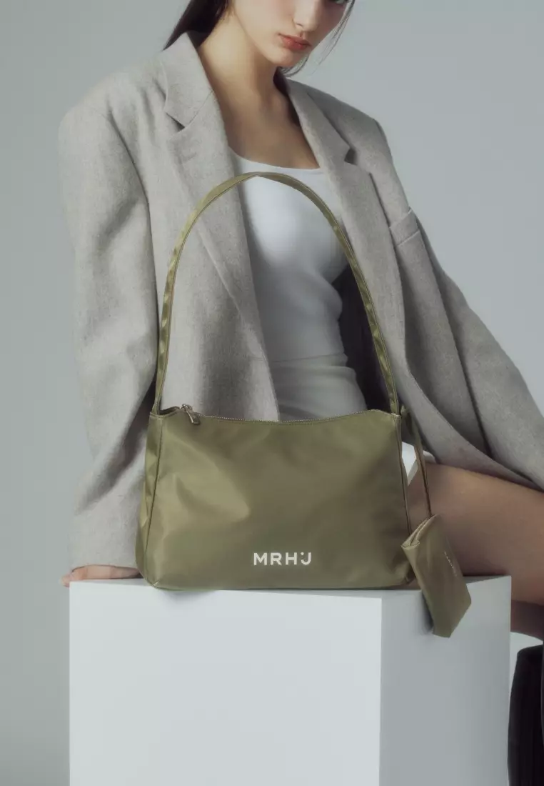 CIA L Nylon Crossbody Bag Sage Green
