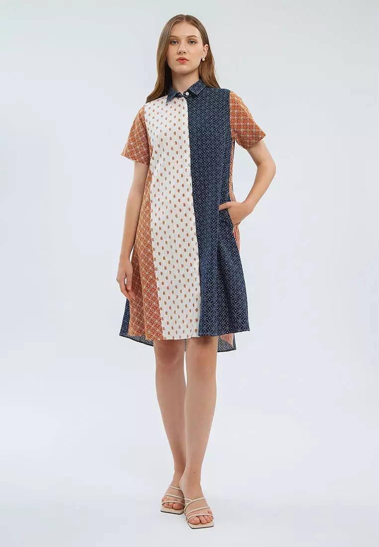 Minimal Nastira Dress Multi Color WARNA MULTI COLOR