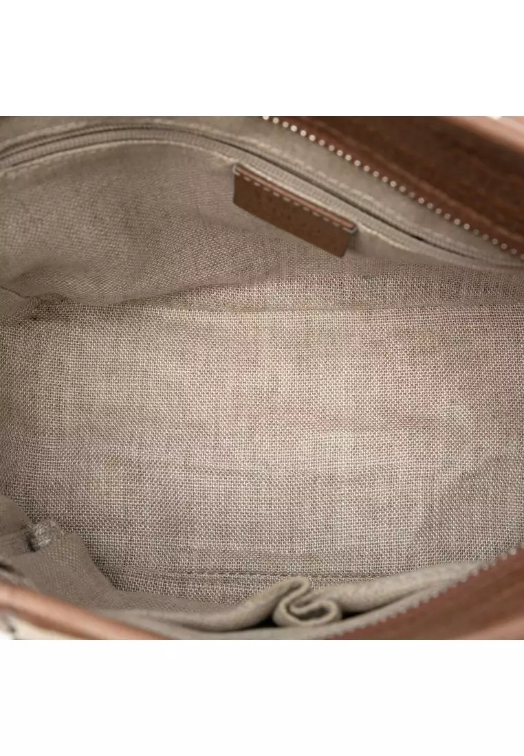 Pre-Loved Gucci Small Gg Canvas Bree Satchel