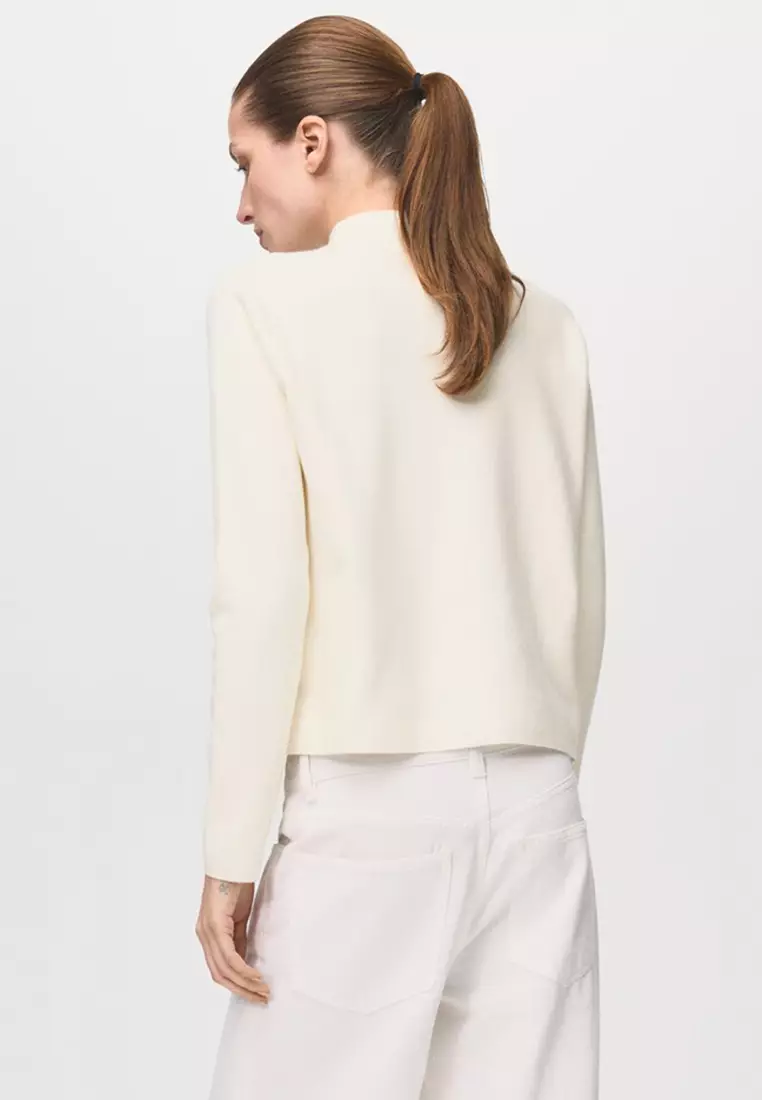 Knitted Sweater With Perkins Neck