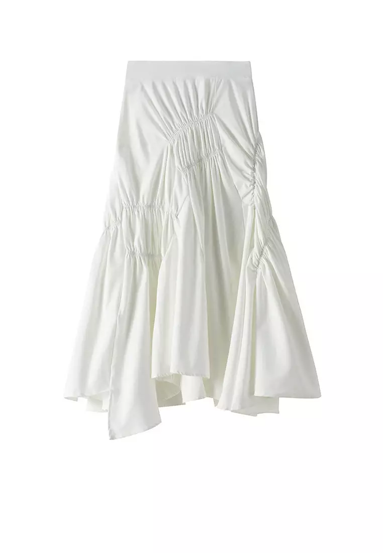 Spring/Summer Irregular Folds Maxi Skirt AF8573