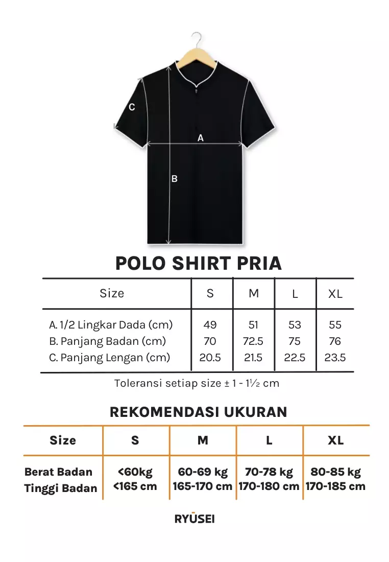 Ryusei Polo Pria Yashiro Red