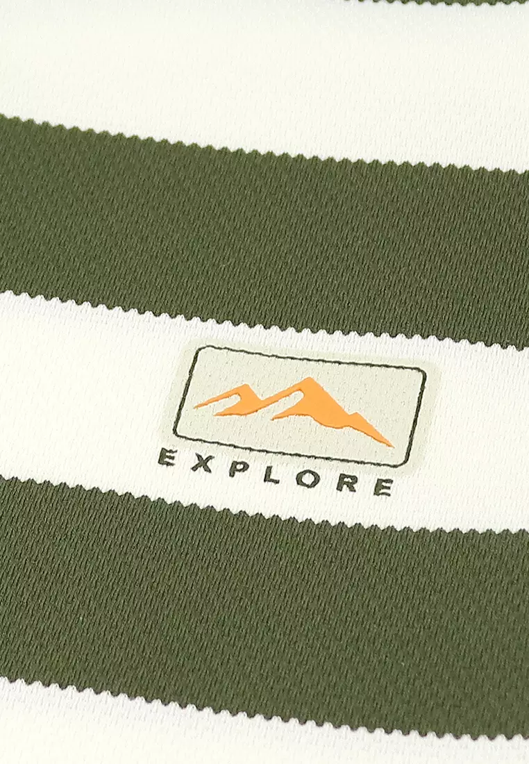 Men's Graphic Stripe T-Shirt "Explore"