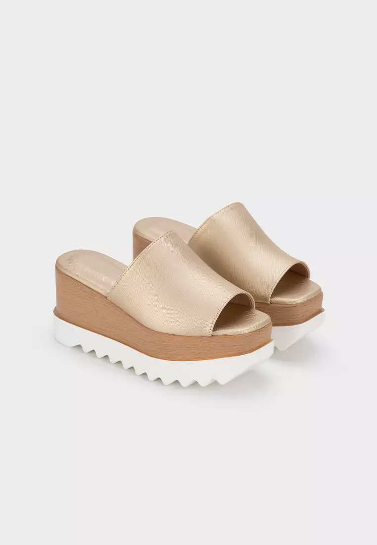 CASUAL PLATFORM WEDGE HEEL SLIDE