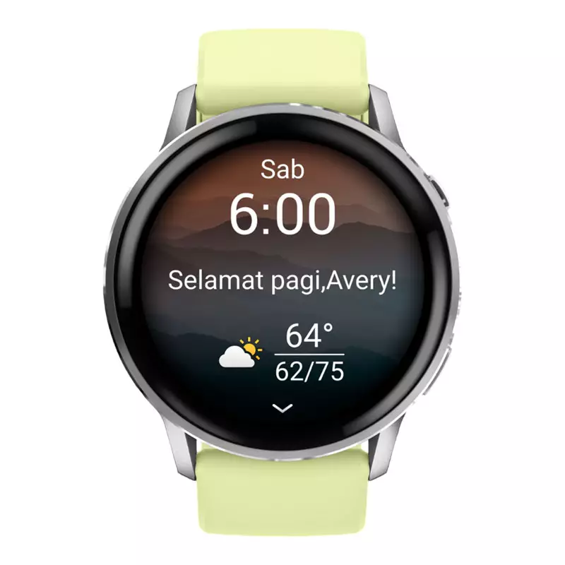 Jam Tangan Pria Garmin Venu 4 010-03014-42 Advanced GPS Smartwatch Digital Dial Citron Silicone Band