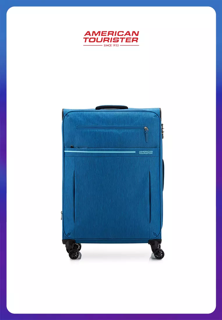 American Tourister Koper Softcase Sky Blaze Spinner Large 28 Inch Exp Tsa V2 - Blue