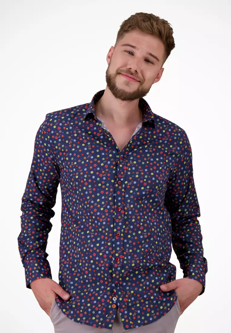 Men Classic - Long Sleeve Shirt - Mexican Skull (Calavera)