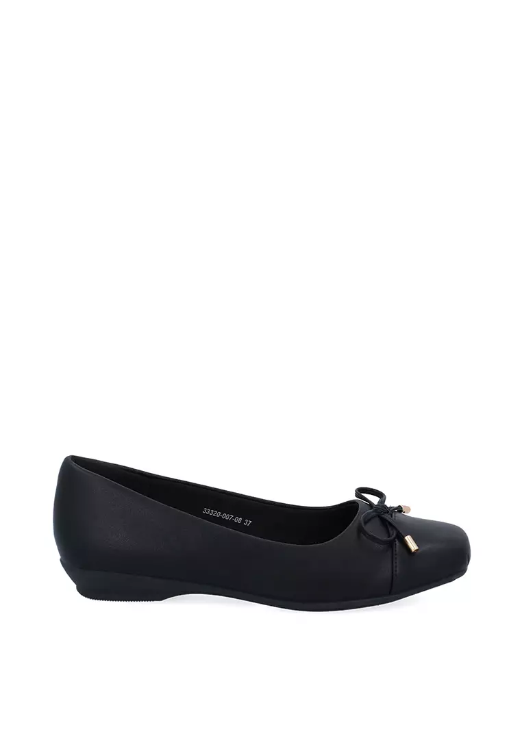 Discount on Carlo Rino  shoes - SKU: Black Emily Bow Ballet Flats
