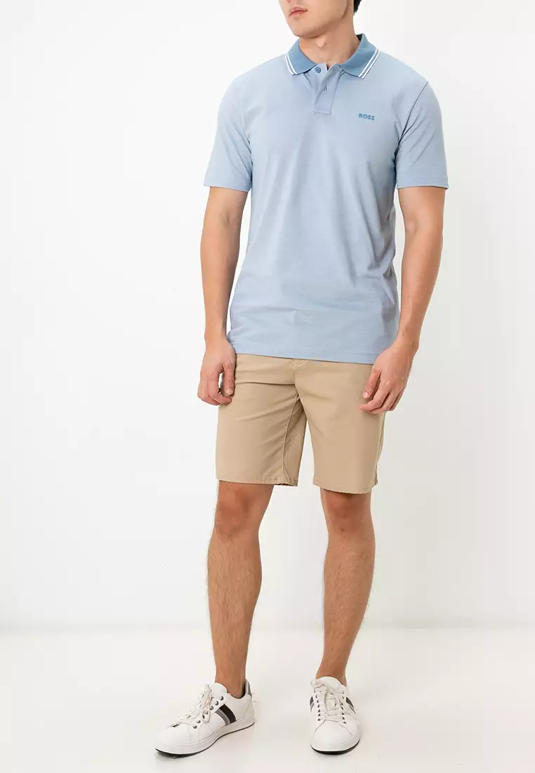 Oxford-Pique Polo Shirt - BOSS Orange