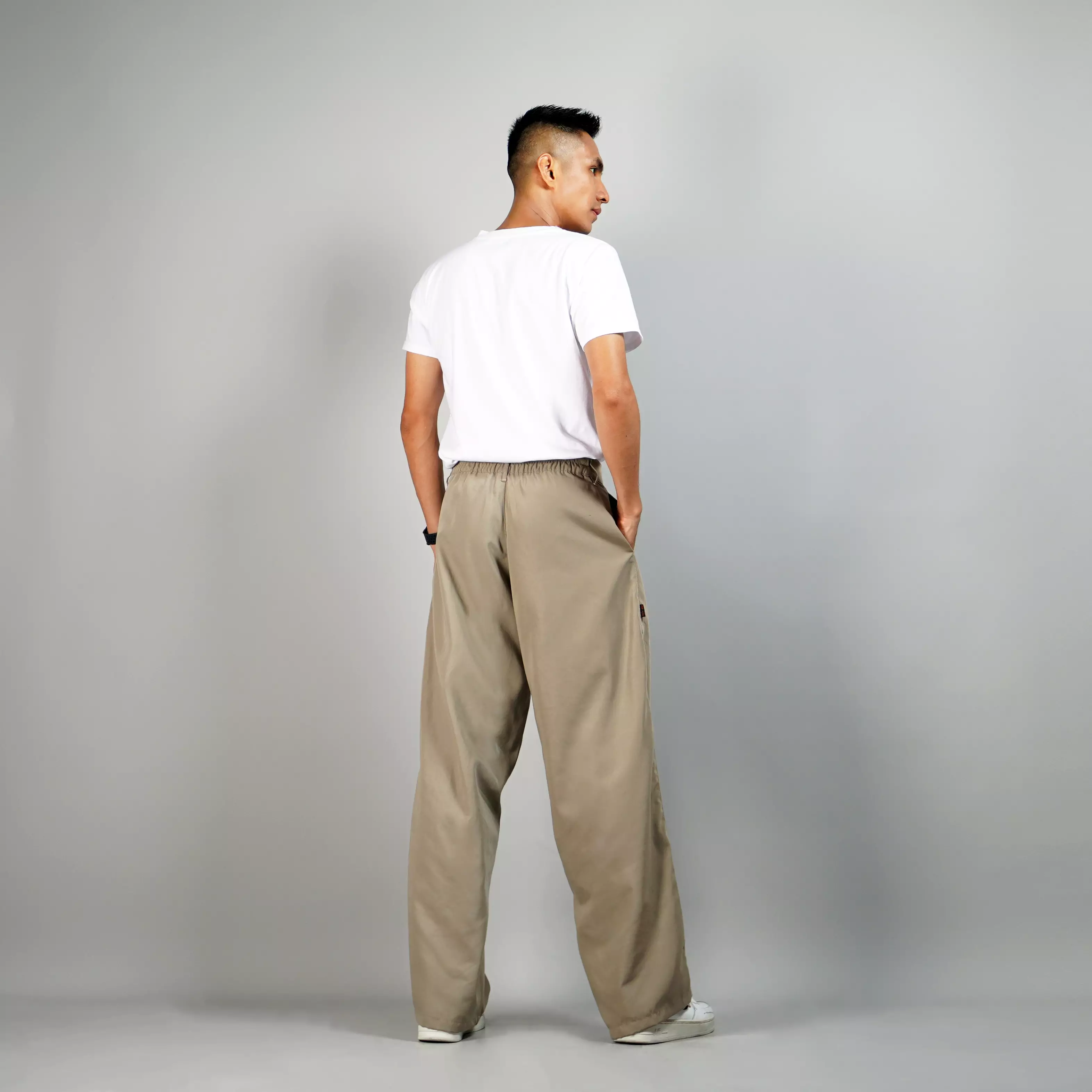 ROCKY Celana Loose Pria Loose Pant Pria Celana Loose Fit - BEIGE