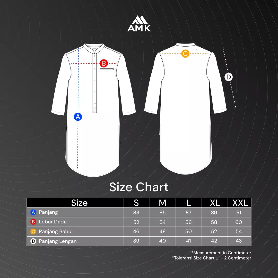 AMK Kemeja Koko Kurta Pria Lengan Panjang KK Bachtiar 3/4 Maroon