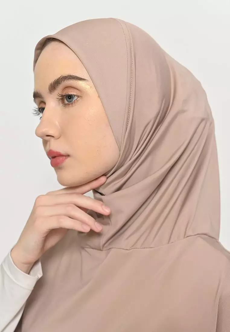 Alesha Hijab Outer Cream - Hijab Olahraga