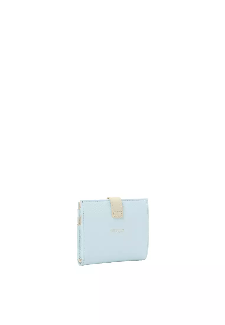 Snap Button Wallet - Baby Blue