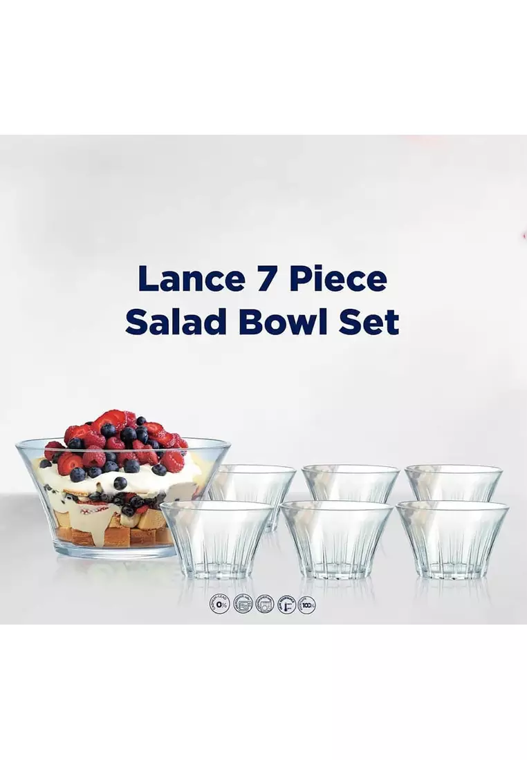 Buy Luminarc Luminarc 7 Pcs Tempered Glass Salad Bowl Set / Glass Bowl