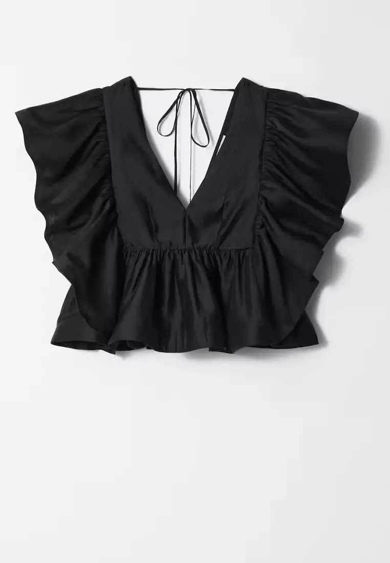 Ruffle V-Neck Blouse