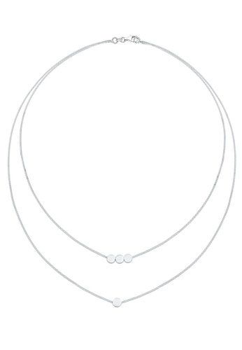 ELLI GERMANY silver Necklace Layered Circle 3D325AC7302D46GS_1