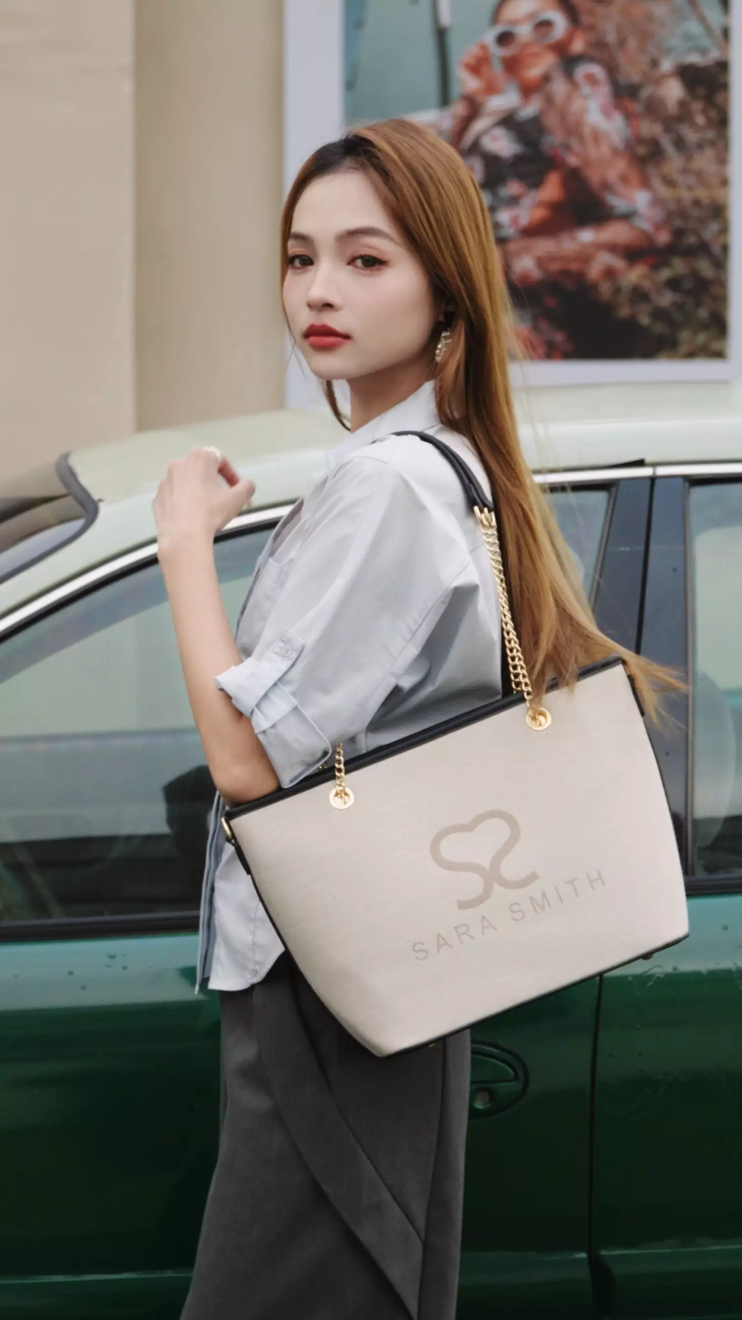 Women's Top Handle Bag / Sling Bag / Crossbody Bag (Tas Selempang / Tas Tangan) - Hitam