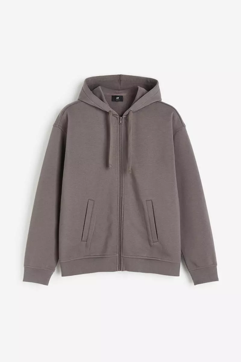 H&m grey zip up hoodie new arrivals