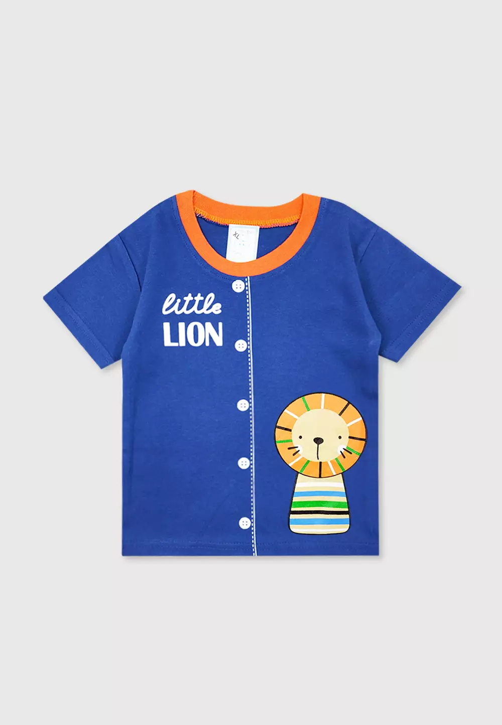 Wakakids Baju Bayi Anak Laki Laki Usia 12 Bulan Hingga 18 Bulan Setelan Celana Jeans Motif Little Lion 3401 Biru