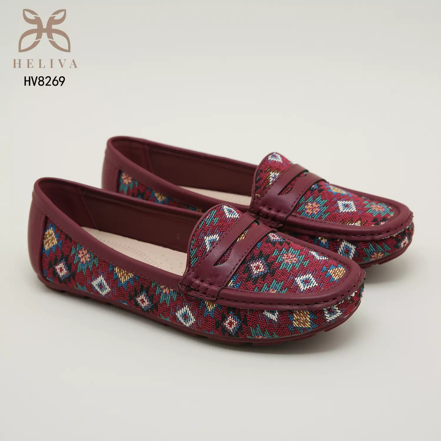 Heliva Claudia  Lady Loafers Slip On Anyaman Style