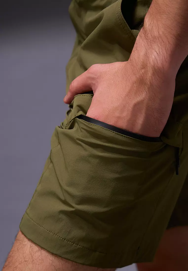 OxconShort Pants Cargo 4 WayStretch Nylon Cotton Army