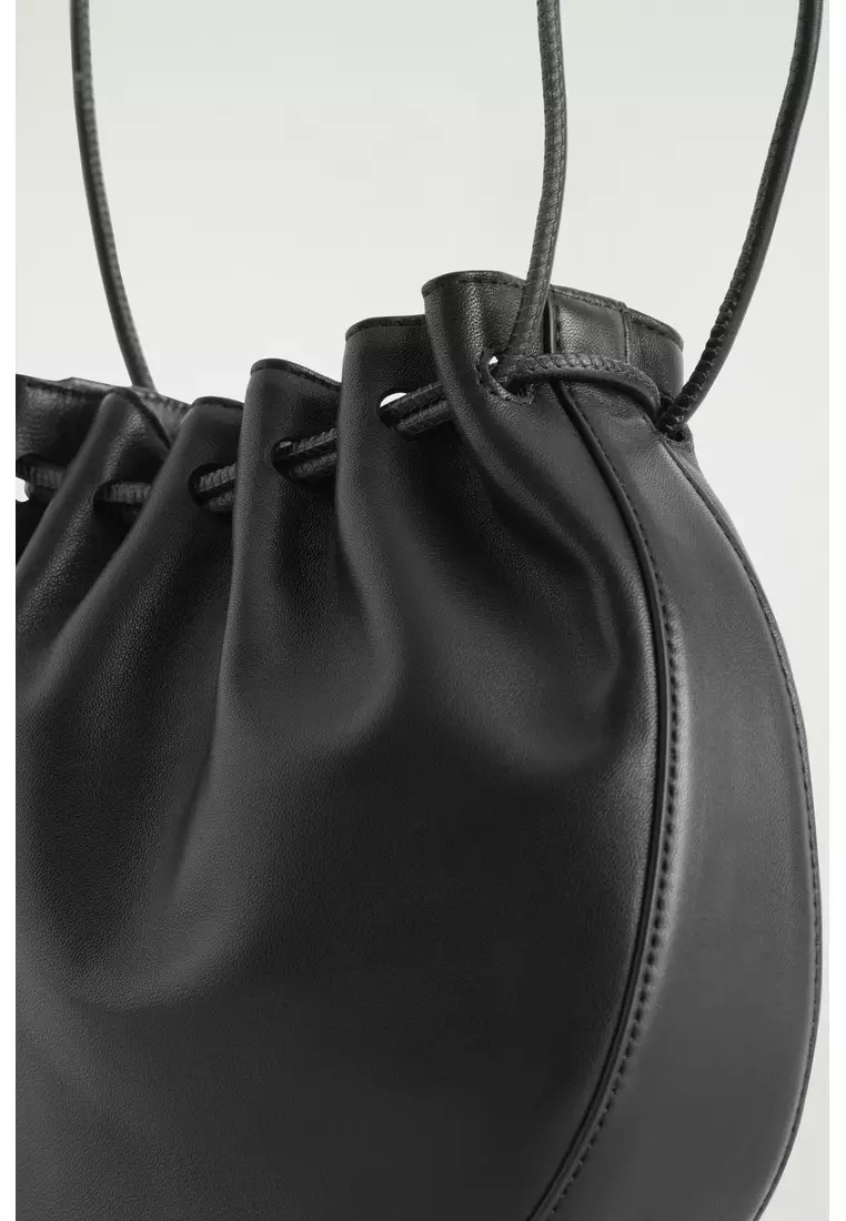 GATHERED POUCH BAG - LEATHER