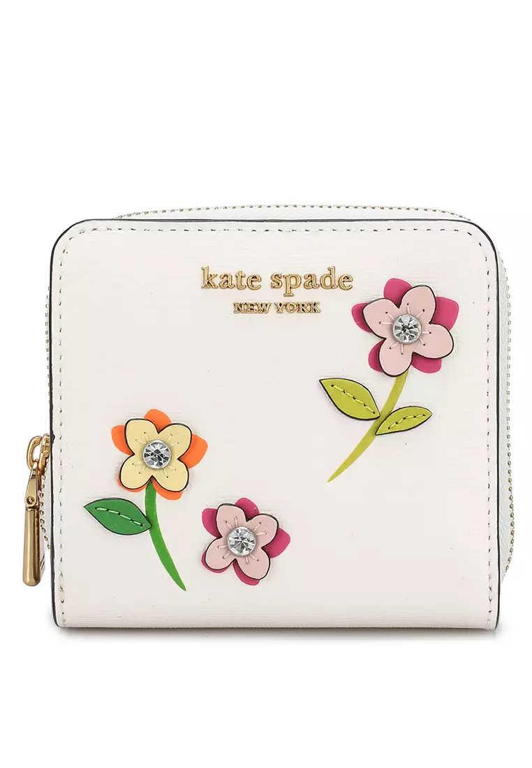 Kate Spade Morgan Flower Bed Embossed Small Slim Bifold Wallet in Blazer  Blue Multi, Women's Fashion, Bags & Wallets, Purses & Pouches on Carousell