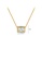 Glamorousky white 925 Sterling Silver Plated Gold Fashion Simple Geometric Square Pendant with Cubic Zirconia and Necklace 214D3AC291C1AAGS_2